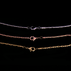 Rhodium, Rose Gold and Gold Plated Peanut Chain