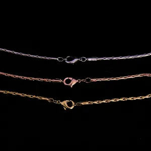 Rhodium, Rose Gold and Gold Plated Peanut Chain