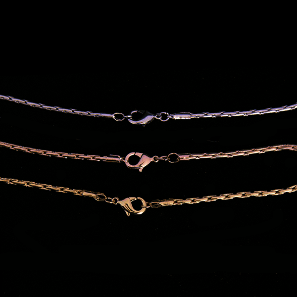 Rhodium, Rose Gold and Gold Plated Peanut Chain