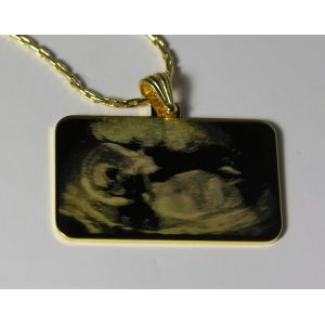 Family Rectangle Baby Scan Photo Pendant