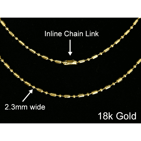 Gold Plated Sausage Link Chain