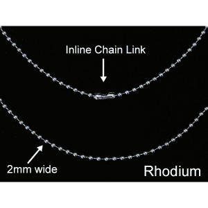 Rhodium Plated Ball Chain