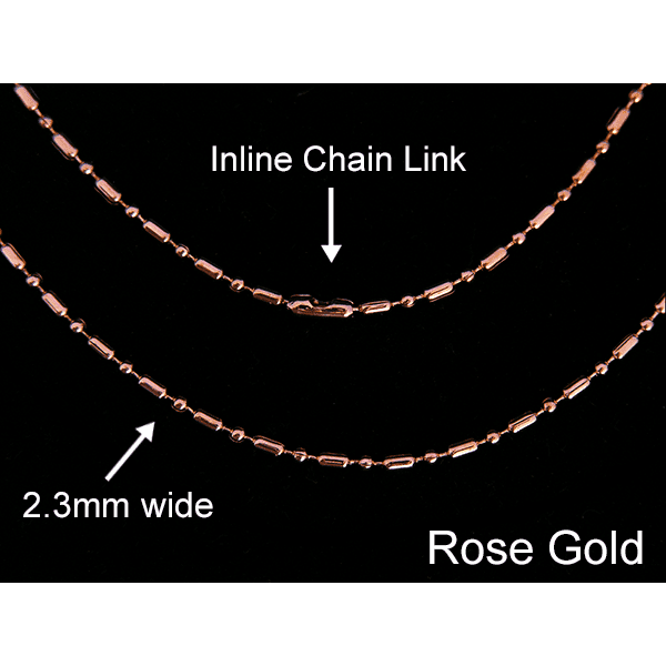 Rose Gold Plated Sausage Link Chain