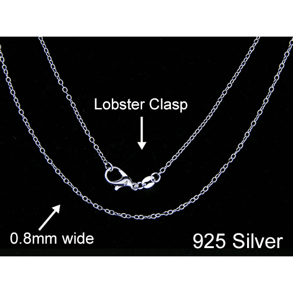 925 Silver Thin Curb Chain