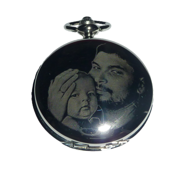 Father's Day Gift - Photo Engraved Pocket Watch