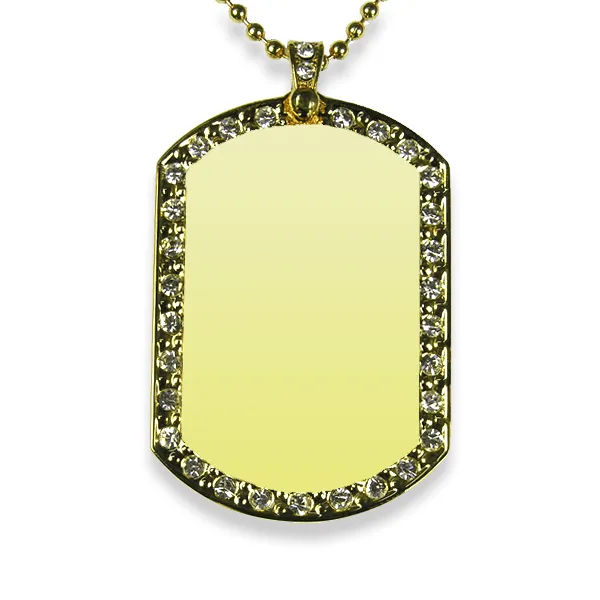 Pet Keepsake - Gold Plate Wide Portrait Diamante - Image 3