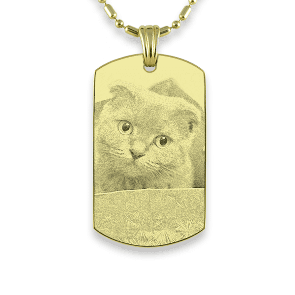 Gold Plate Cat Portrait Keepsake