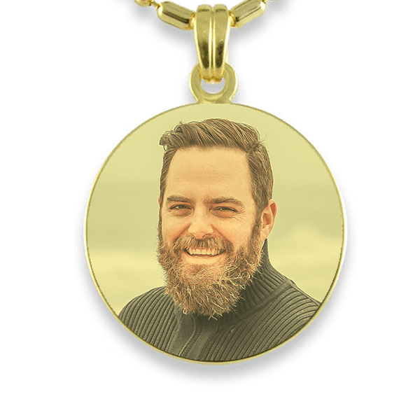 Personalised Photo Necklace- Gold Plate Medium