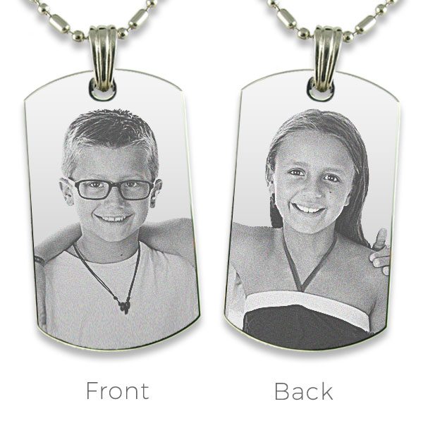 Stainless Steel Double Sided Photo Pendant