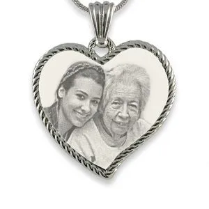Family Photo Keepsake - Personalised Heart Necklace