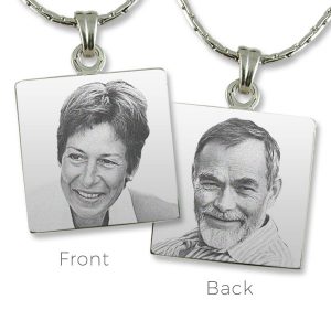 Double Sided Photo Engraved Steel Pendants
