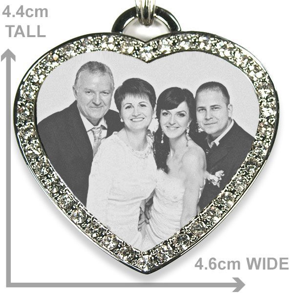Large Diamante Heart Photo Pendant – Wedding Keepsake