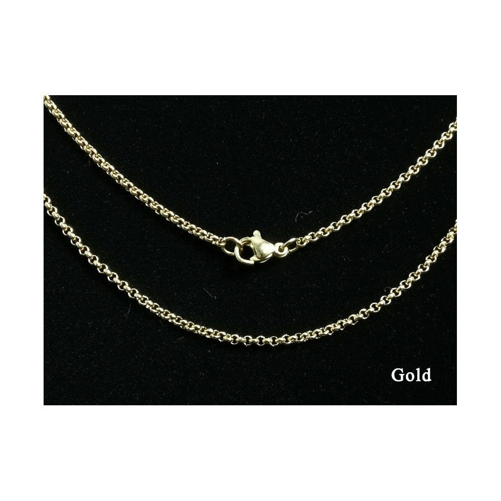 Plated Stainless Steel Round Link Chain - Photo Pendant UK