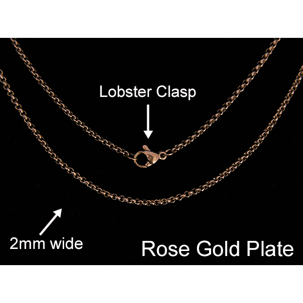 Rose Gold Plated Round Link Chain