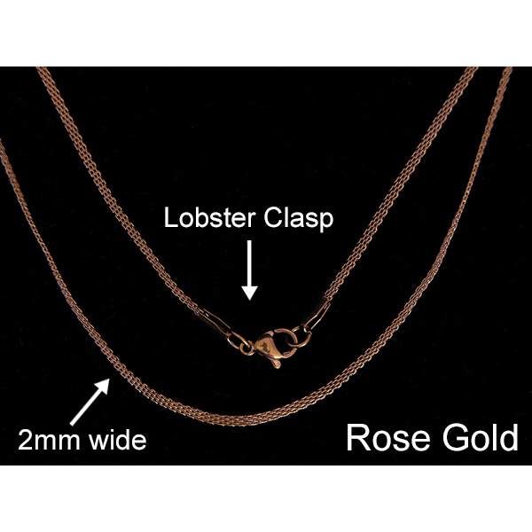 Rose Gold Plated Woven Rope Chain