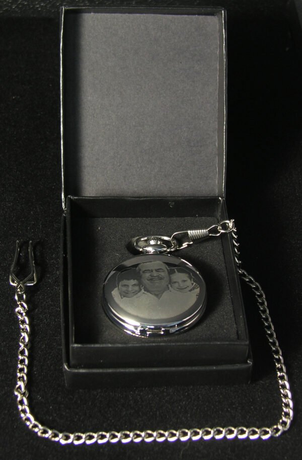 Photo Engraved Pocket Watch in Gift Box