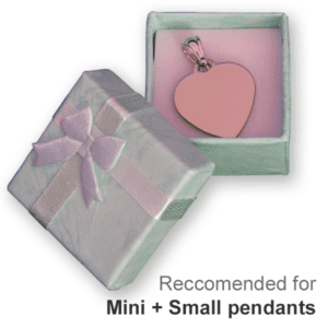 Small Turquoise Ribbon Gift Box Photo Pendant