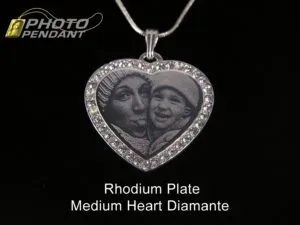 RP Medium Heart Diamante