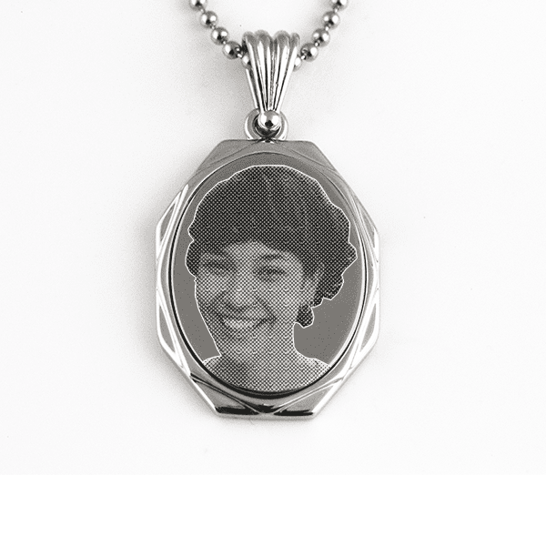 Photo Keepsake - Small Mounted Portrait Oval with Octagon Mount