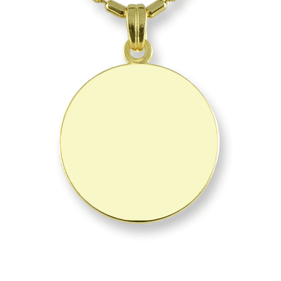 Back of Gold Plated 925 Silver Mini Round Pendant
