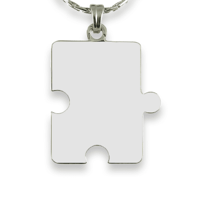 Blank Rhodium Plated Printed Colour Jigsaw Puzzle Photo Pendant