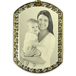 Engraved Photo Jewellery - Mothers Day Gift Idea XL Diamante