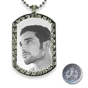 Engraved Photo Gift - Diamante Necklace With Your Own Photo - Image 3