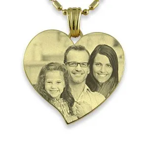 Gold Plated 925 Silver Large Curved Heart