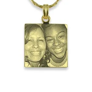 Diamond Etched Photo Necklace - Personalised Photo Jewellery