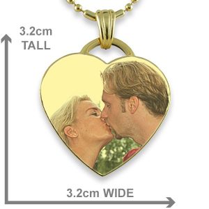 Gold Plate Large Drop Heart