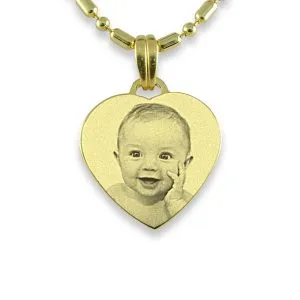 Gold Plated Small Heart Photo Pendant