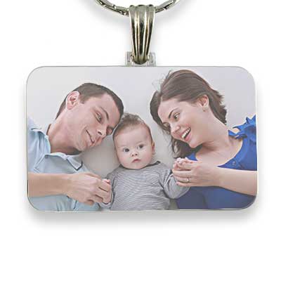 Photo Keepsake - Rectangular Family Pendant