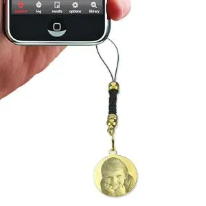 Gold Plate Mini Round Photo Charm