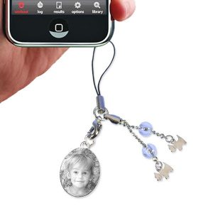Mini Oval Photo Charm with miniature Terriers