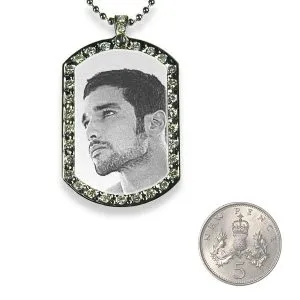 Silver Photo Diamante Portrait ID Tag - Image 2