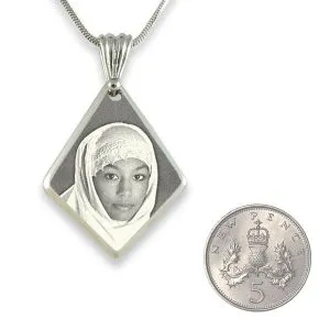 Silver 925 Bevelled Diamond Drop