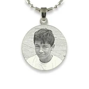 Silver 925 Medium Round Photo Pendant