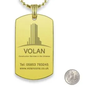 Photo Engraved Jewellery - XL Gold Plate Necklace - Image 3